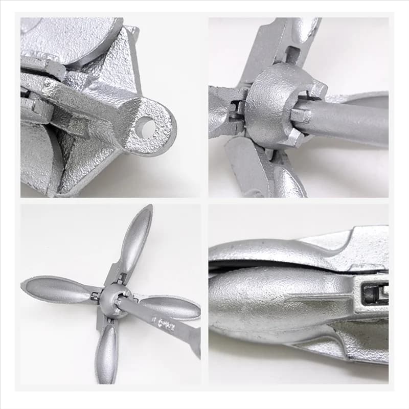 0.7KG Acciaio Pieghevole Watercraft Ancoraggio Kayak Marine Canoa Barca Grapnel Zattera Barca da pesca Ancoraggio Accessori per barche