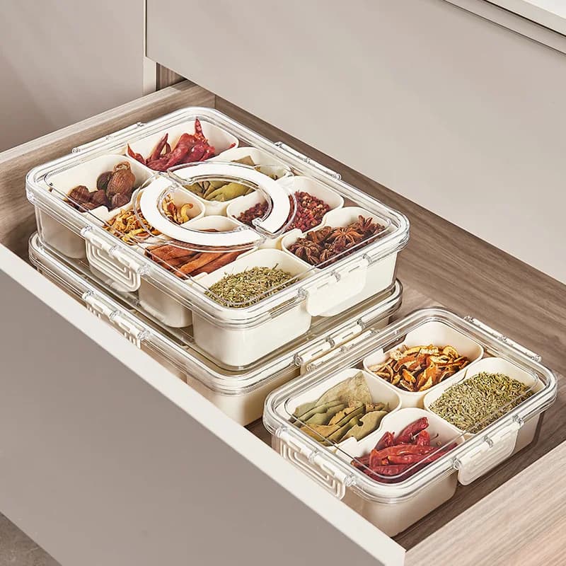 Contenitore per insalata di frutta sigillato da 4/8 griglie Bento Box a tenuta stagna per la preparazione dei pasti Picnic Ufficio scolastico Conservazione alimentare riutilizzabile portatile
