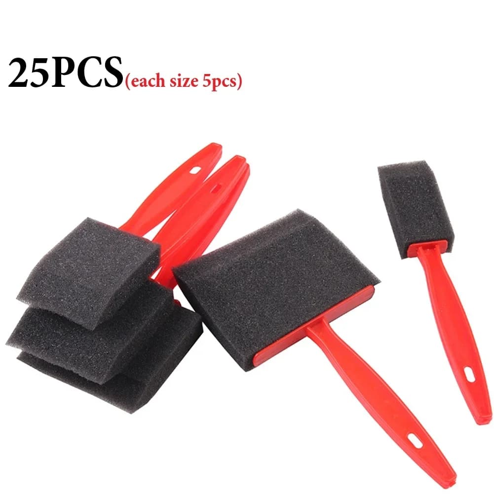 25PCS Sponge Foam Brush Oil Macchia Polyurethane Mestiere Art Brush Set Children's Design Painting Sponge Foam Brushes