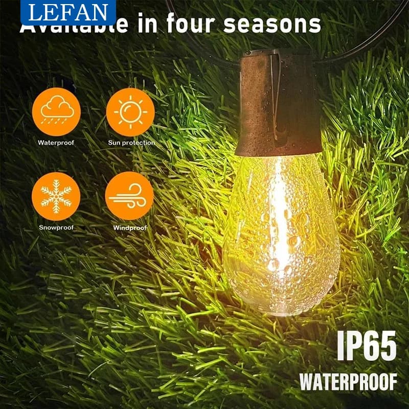 Solar Powered Led Outdoor String Lights Waterproof Fairy Garland Lights For Garden Patio Yard Christmas Outdoor Decoration Light