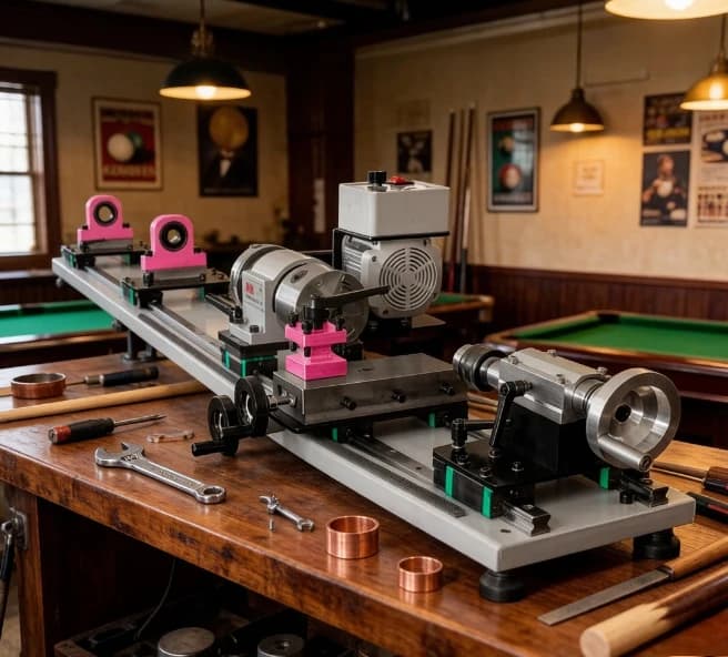 FS-7075D Billiard Cue Repair Lathe Machine for Snooker Pool Cue Shaft Maintenance Workshop Tool