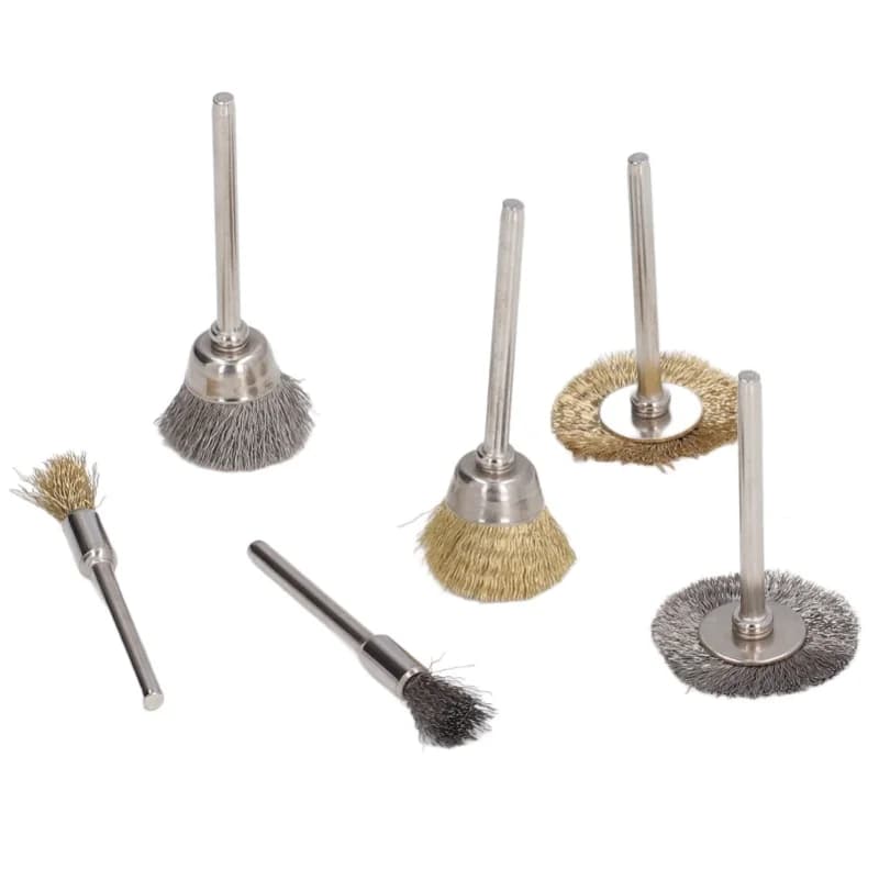 Full 36-piece metal wire brush kit for polishing, brass and stainless steel, for cleaning