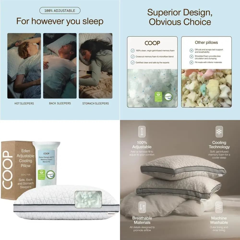 Memory Foam cushion with Cooling Gel Queen Size for Sleeping on Stomaco and Fianco - Medium hardness, Certificate Certi-US/GREENGUARD Gold