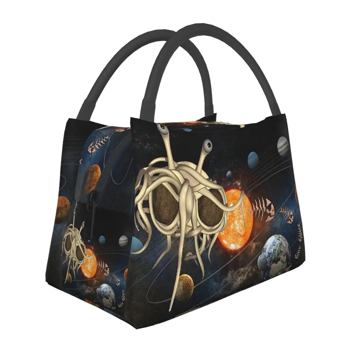 The Flying Spaghetti Monster Flying Spaghetti Monsterism FSM Lunch Bag Food Boxes Container Cooler Thermal Lunch Box Tote