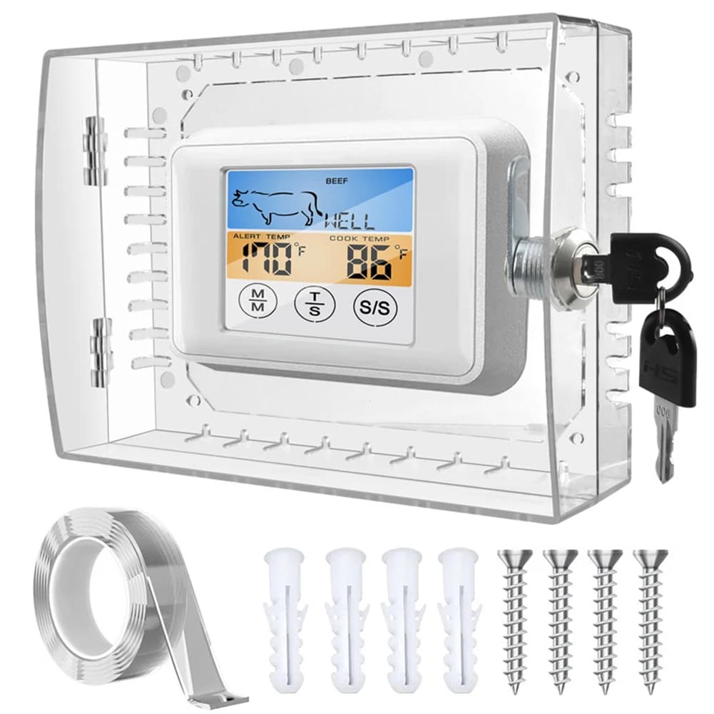 Thermostat Lock Box With Key Clear Large Thermostat Cover Wall Mounted Thermostat Lock Box Thermostat Guard
