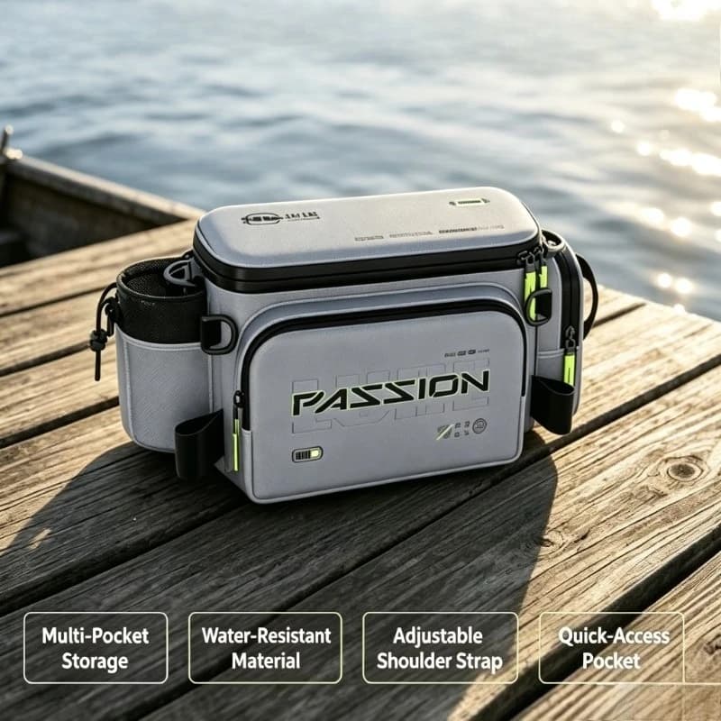 Lure Fishing Bag 2026 New Waterproof, Large Waist Shoulder Pack with Rod Mount, Sturdy Stable Tackle Storage with Tool Set
