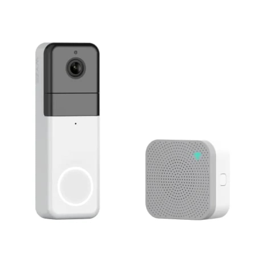 Wireless Video Doorbell Pro for home security, aluminum alloy body, matte black, 1440 HD video with 1:1 head-to-toe view, night