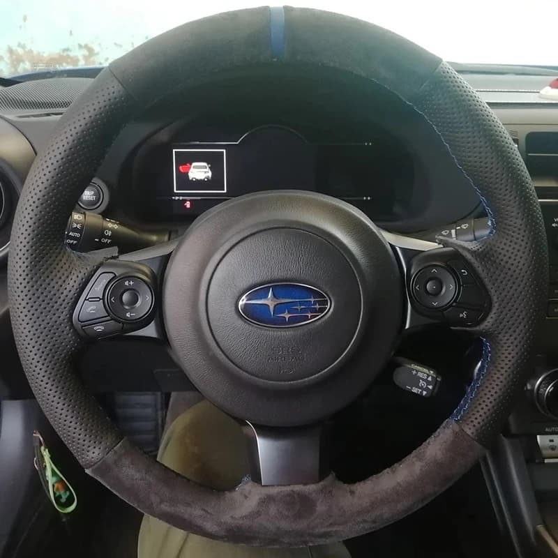 For Subaru BRZ Toyota 86 2016-2025 hand sewn genuine suede anti slip blue line blue label blue car cover