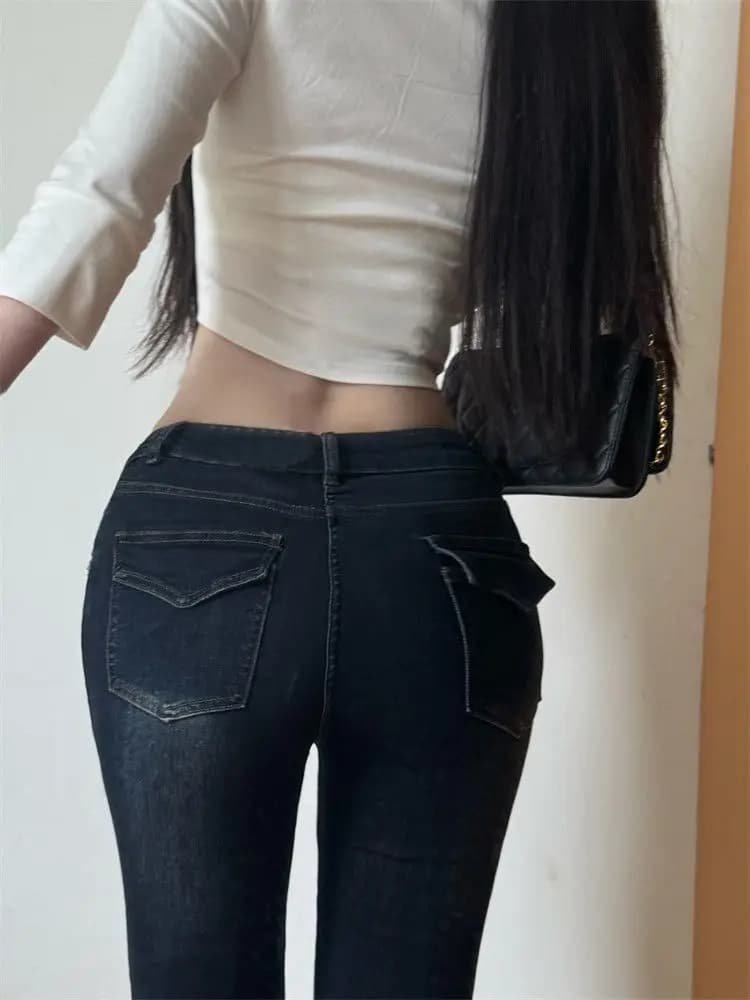 Shorts in denim a vita a V snellenti, jeans bootcut a gamba dritta da donna, mini jeans estivi versatili che modellano il corpo