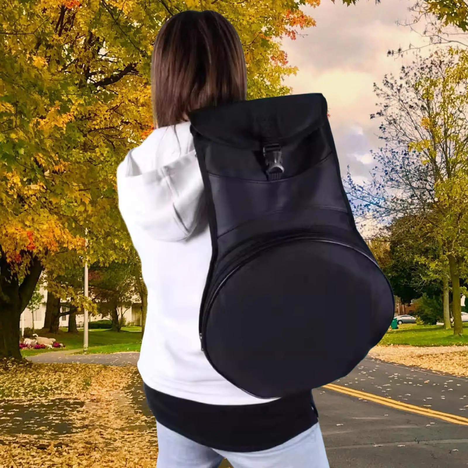 Borsa porta tamburo imbottita per pad da pratica da 12 pollici, custodia portatile in tessuto Oxford per strumenti a percussione