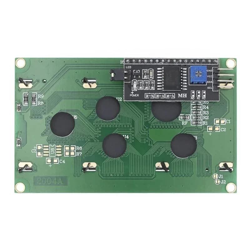 Modulo Adattatore LCD a Caratteri 2004+I2C 20x4 2004A con Schermo Blu HD44780 e Interfaccia Seriale I2C per Arduino