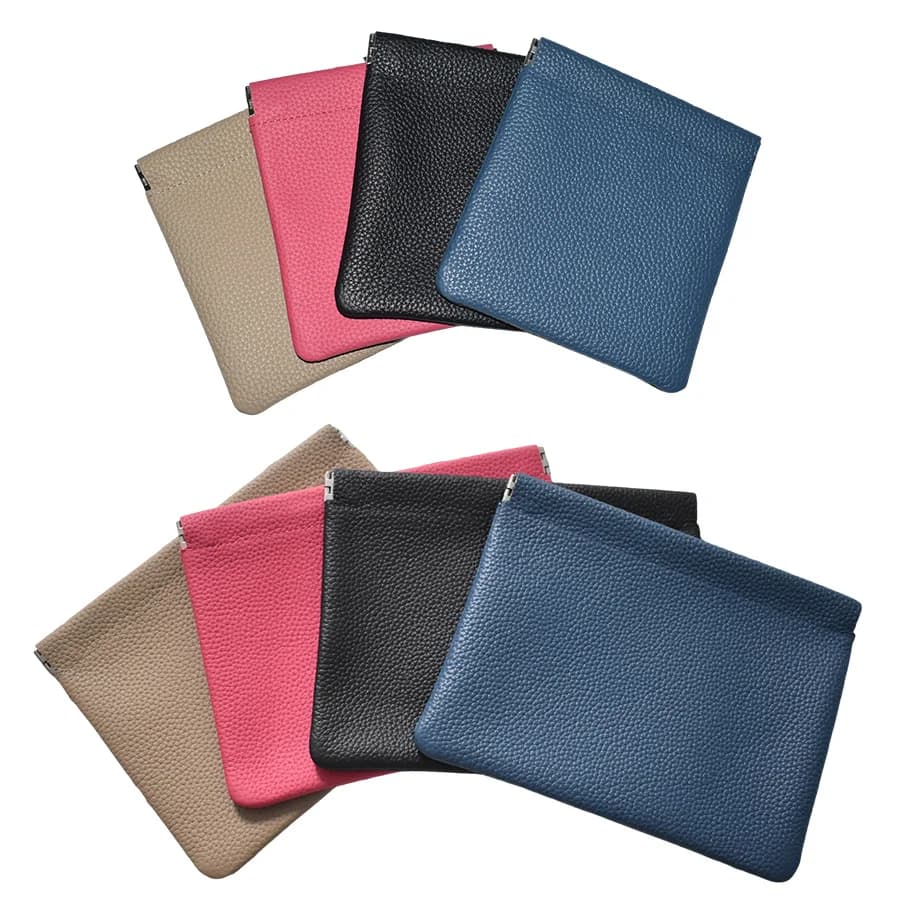 Borsa portaoggetti portatile in vera pelle per portafoglio, passaporto, patente di guida, porta documenti, cavo dati, borsa per cosmetici per donna e uomo