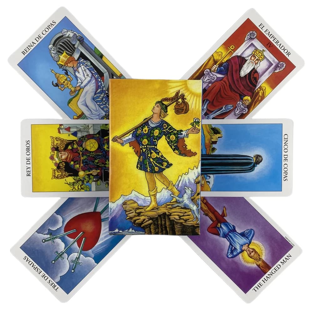 Spanish Rider Tarot Cards A 78 Deck Oracle English Visions Divination Edition Board Playing Games