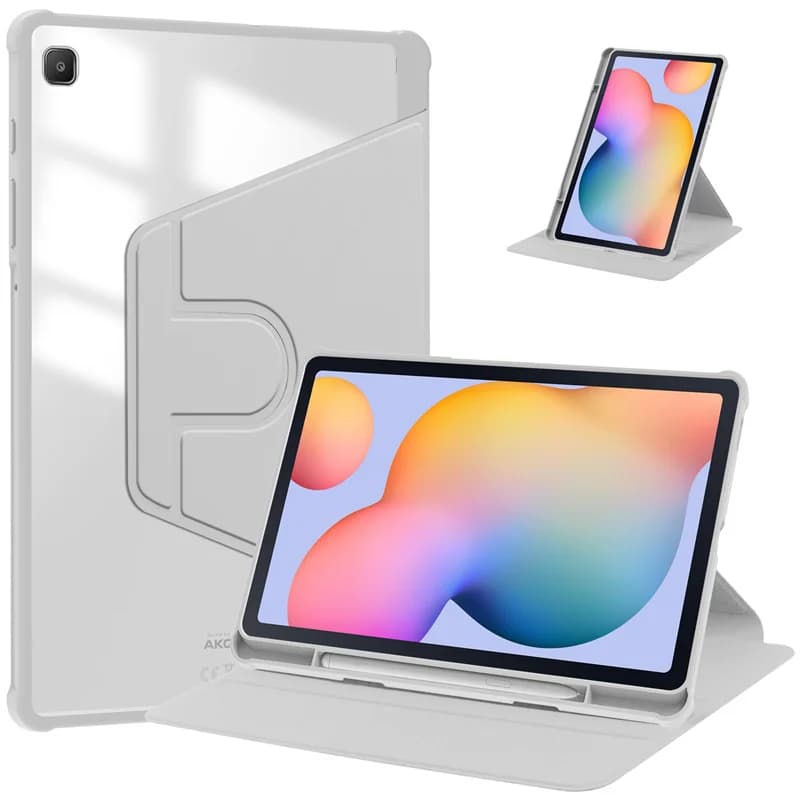 Custodia per Samsung Tab S6 Lite 2024 360 Cover per libro posteriore in acrilico rotante per custodia Funda Galaxy Tab S6 Lite con portapenne