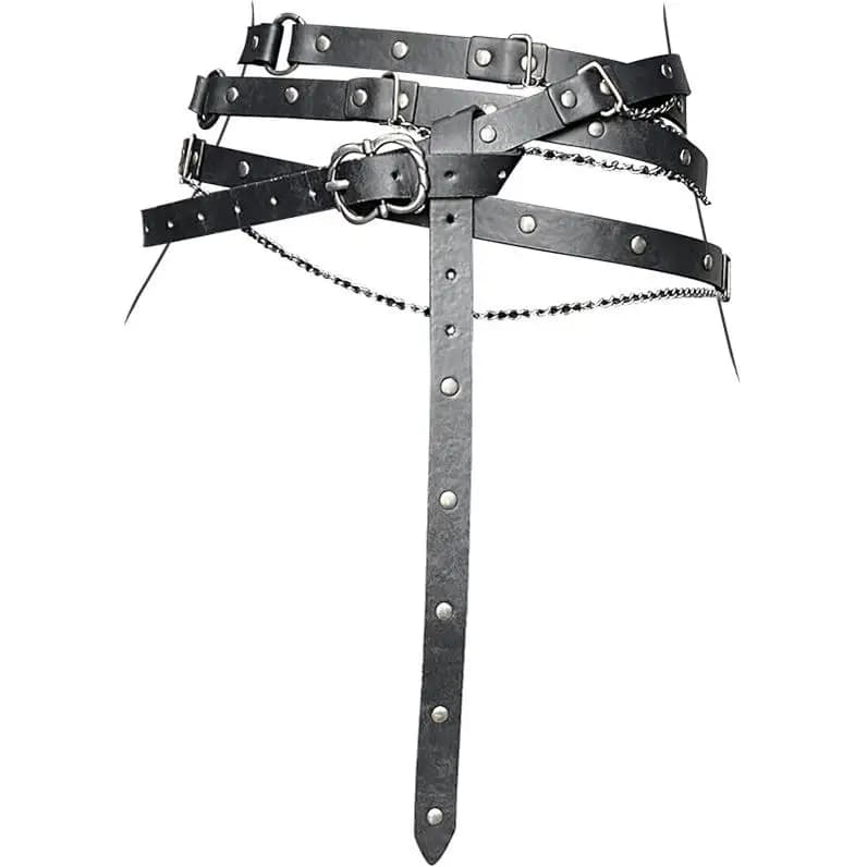 Cintura a catena staccabile stile punk, confezione da 2, popolare transfrontaliera, per donna, per abbigliamento etnico da palcoscenico