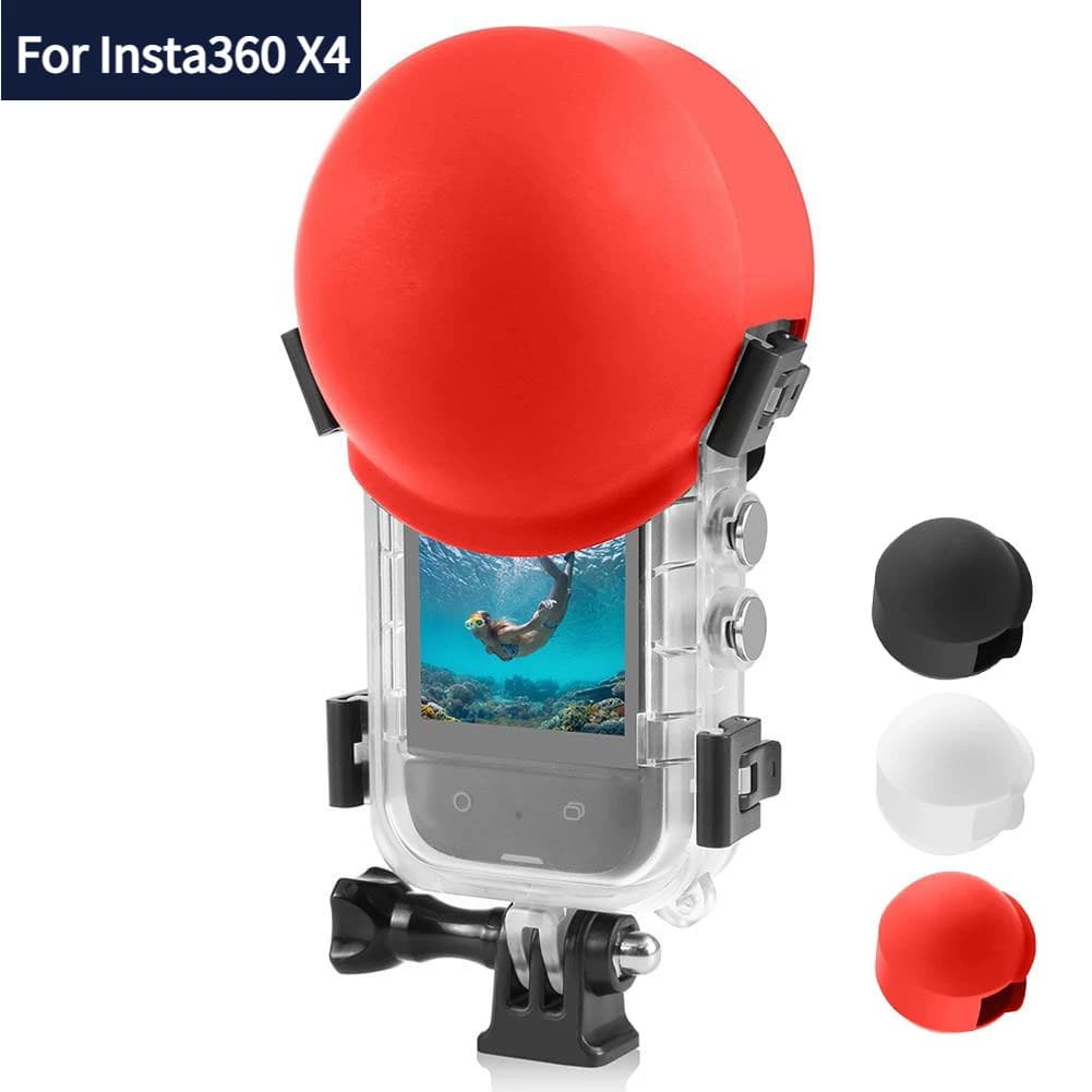 For Insta360 X3/X4 New Invisible Underwater Case Protector Lenten Cover Protective Silicone Pleochroic Covers Action Rooms Accessories