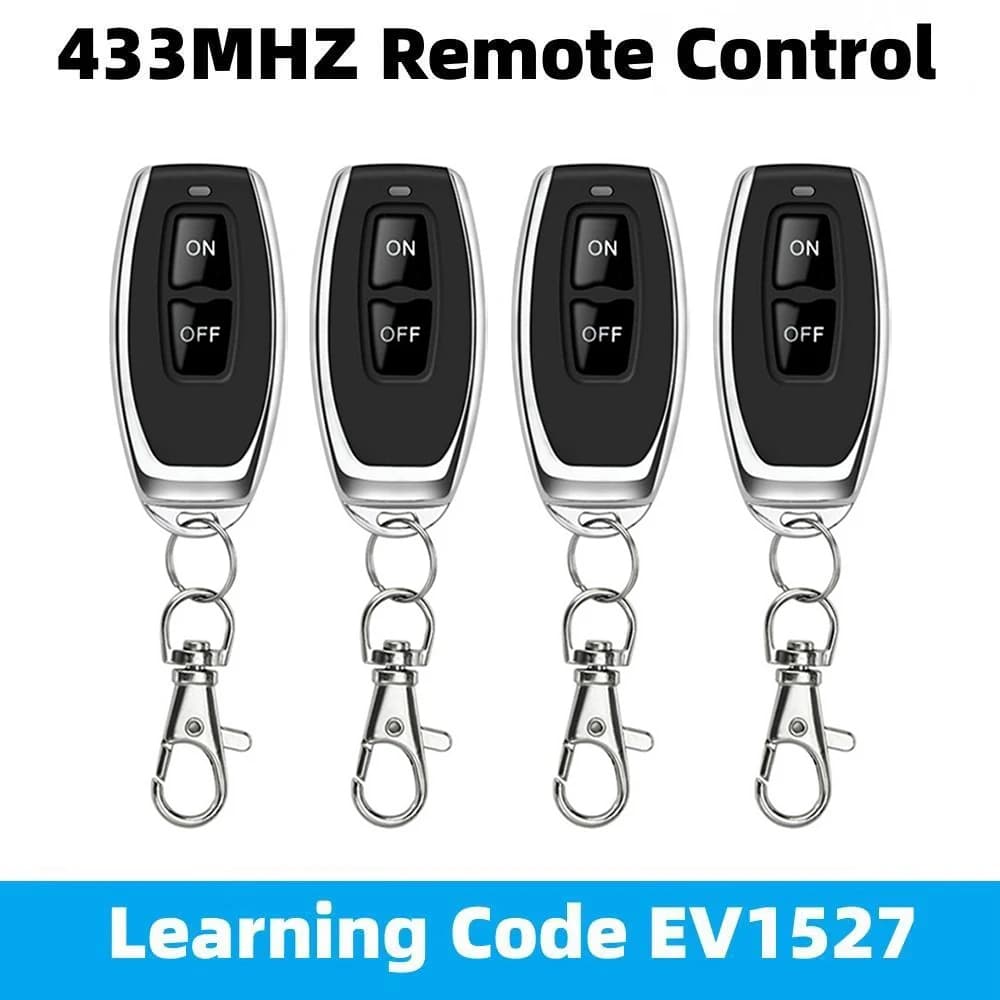 433MHz Learning Remote Control RF Remote Contro Learning Code EV1527 Smart Home Transmitter For Car Gate Garage Door Alarm Key