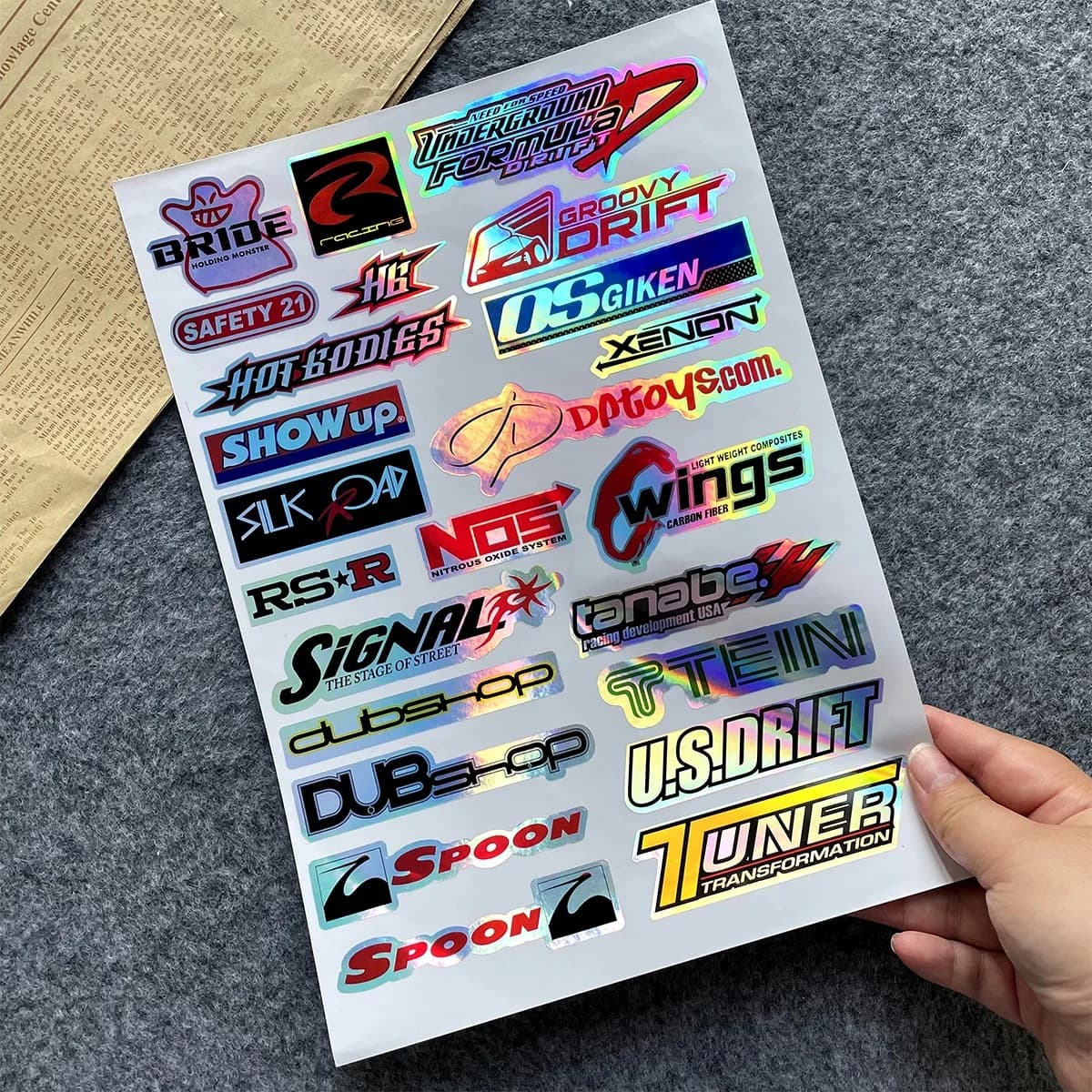 Complete set of stickers for motorcycle rainbow laser Bike Windscreen Carenatura Parafango Fuel tank Helmets Body accessories Decalcomanie