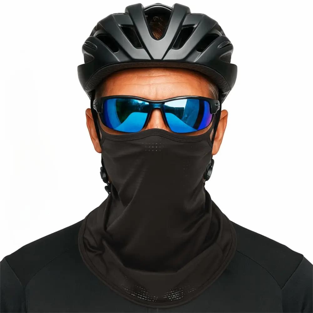 Summer Solar Protection Frosted Silk Knit Covers Outdoor Cycling Neck Breathable Triangular Scarf Hanging Ear Riding Mask Man Woman
