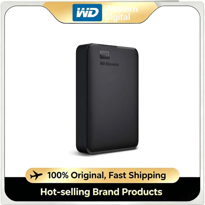 Western Digital WD Elements 2.5" USB 3.0 Disco rigido esterno portatile da 1 TB per PC desktop e laptop