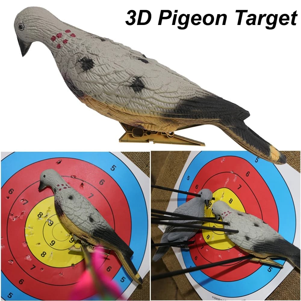 1PC 3D Realistic Pigeon Decoy Target EVA Foam Hollow Archery Target for Outdoor Hunting Shooting Practice