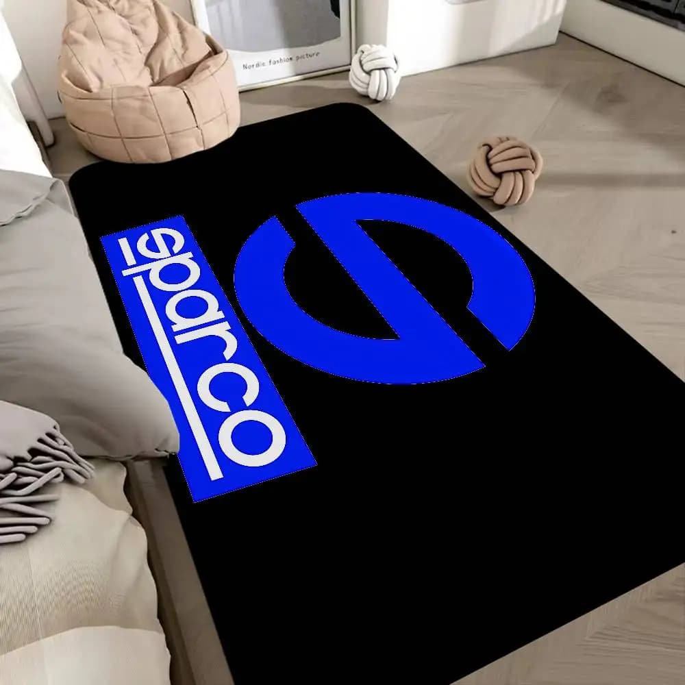 Tappetino con logo S-Sparcos, decorazione per la camera dei bambini, per la camera da letto, per il balcone, antiscivolo, per il soggiorno, tappetino per la zona soggiorno