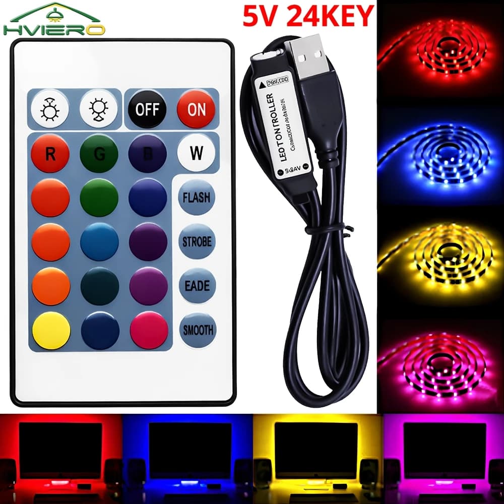 DC 5V USB RGB Controllo Striscia luminosa a LED 3K 17K 24K Chiave remota wireless Controller LED 144w Dimmer ad alta potenza Interruttore Scolorimento