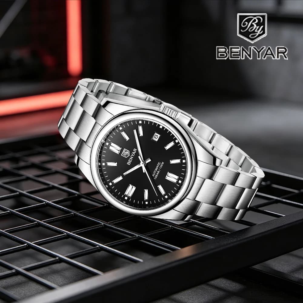 2026 BENYAR men's Watch Top Business elite Men's mechanical Watch ST6 automatic watch Luminous Waterproof calendar watch for men