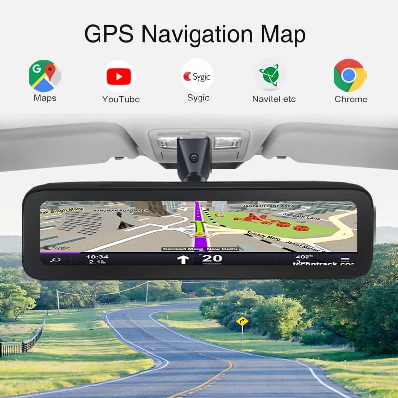 T88 4G Android 4 Cameras Recorder WiFi Mirror for Auto with Special Support 360 ° Dash Cam with Remote Night Vision