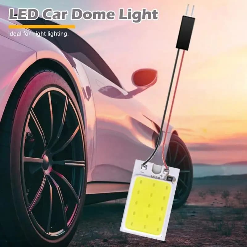 Universal Auto COB Interior LED Panel Light Kit Super Bright Adapters Plug Play for Car Dome Trunk Lighting Replacement