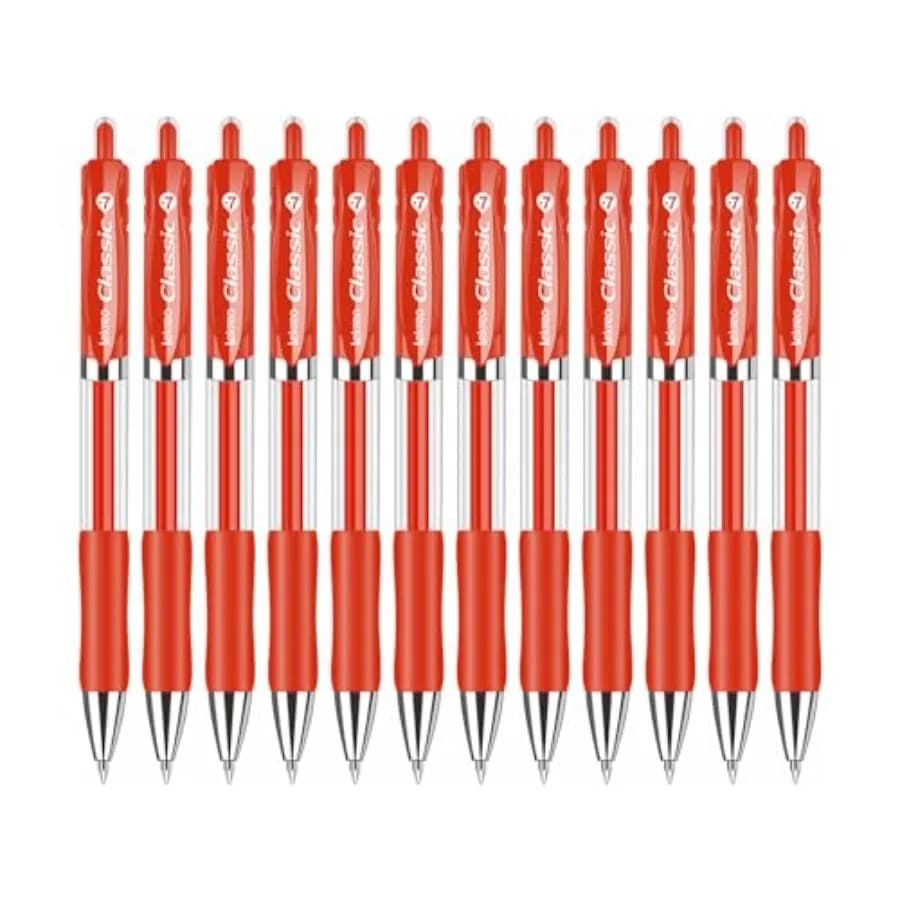 Classic Retractable Gel Roller Pens, 0.7mm Fine Point, Ink