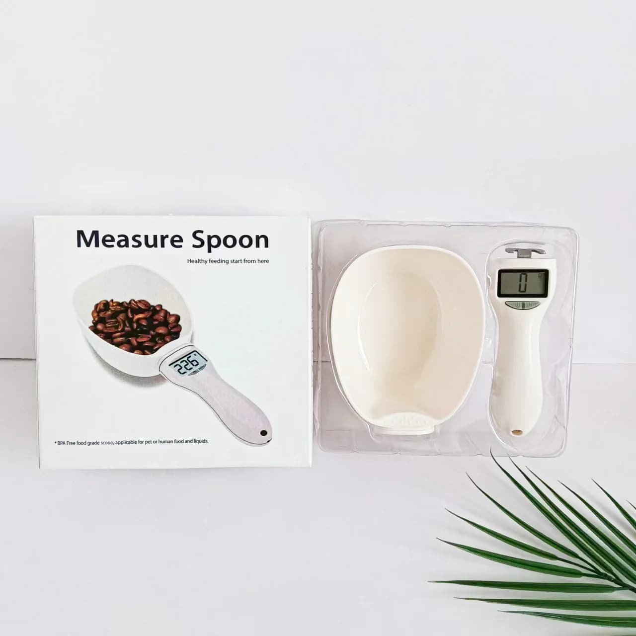 Bilancia Elettronica per Alimenti per Cani Domestici 800g con Cucchiaio Grande e Manico, Mini Cucchiaio Nutrizionale per Alimenti Complementari