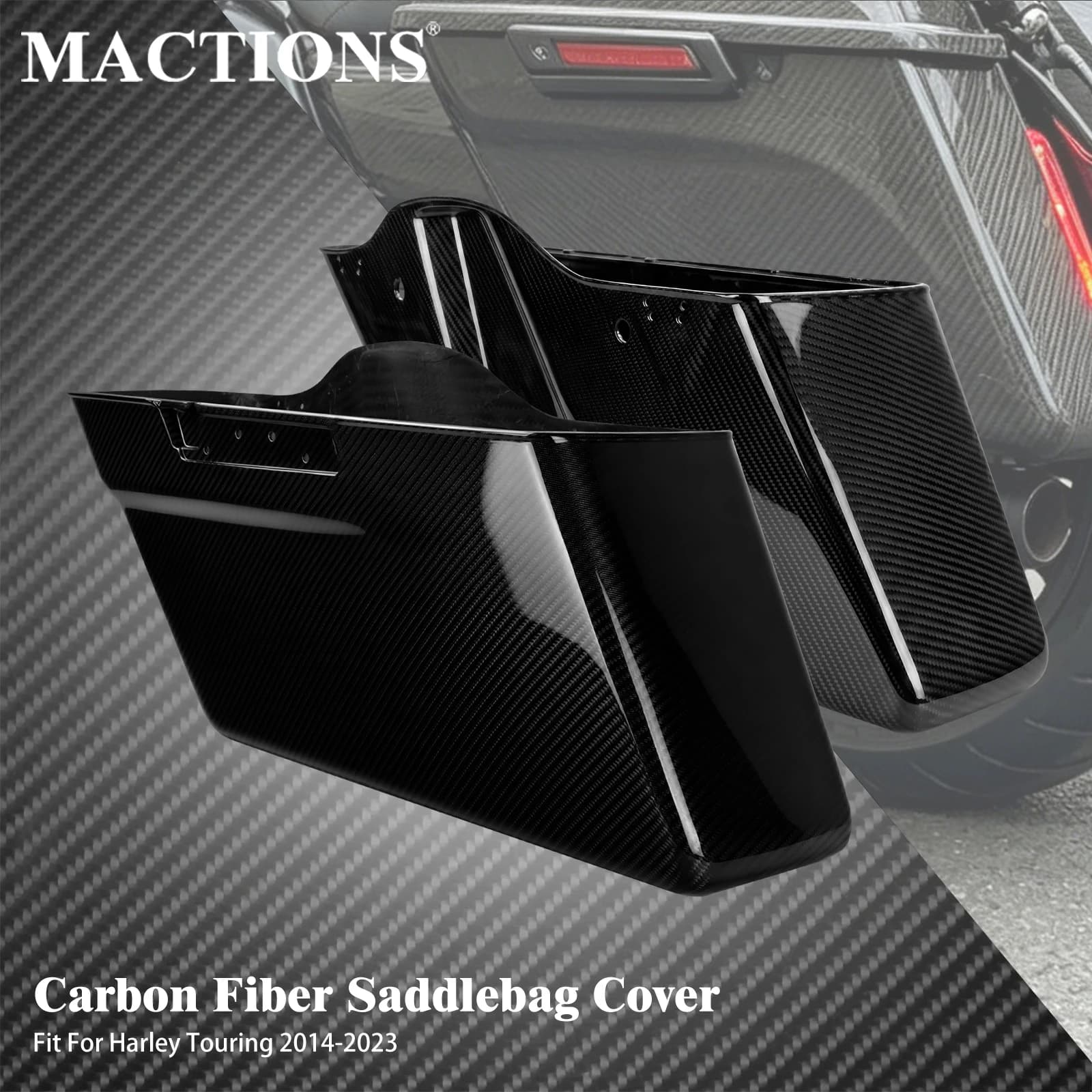 Motorcycle Hard Saddlebag Without Cover Side Box Luggage For Harley Touring 2014-2023 Road Electra Street Glide FLHR FLHX FLHTK