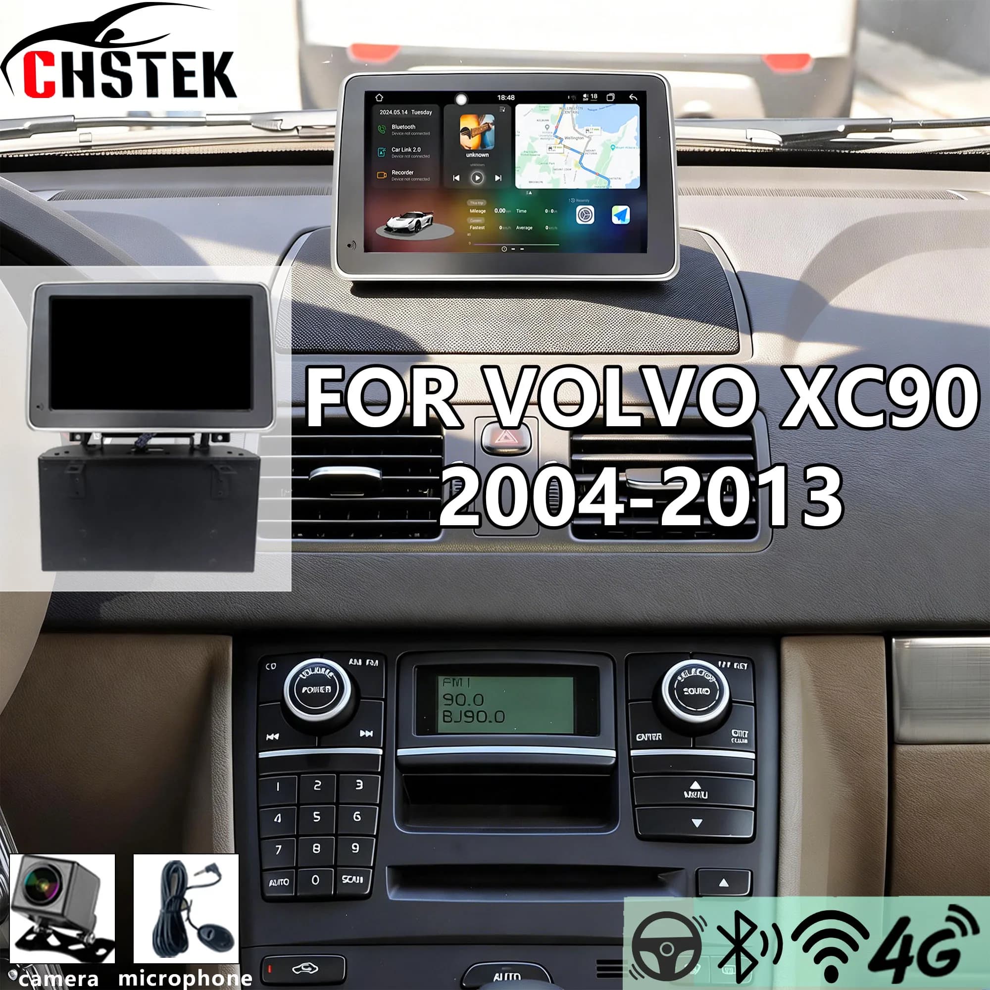 CHSTEK Car 4G Radio For Volvo XC90 2004-2013 Multimedia Android Bluetooth GPS WIFI Auto Handsfree Swap Stereo Wireless Carplay