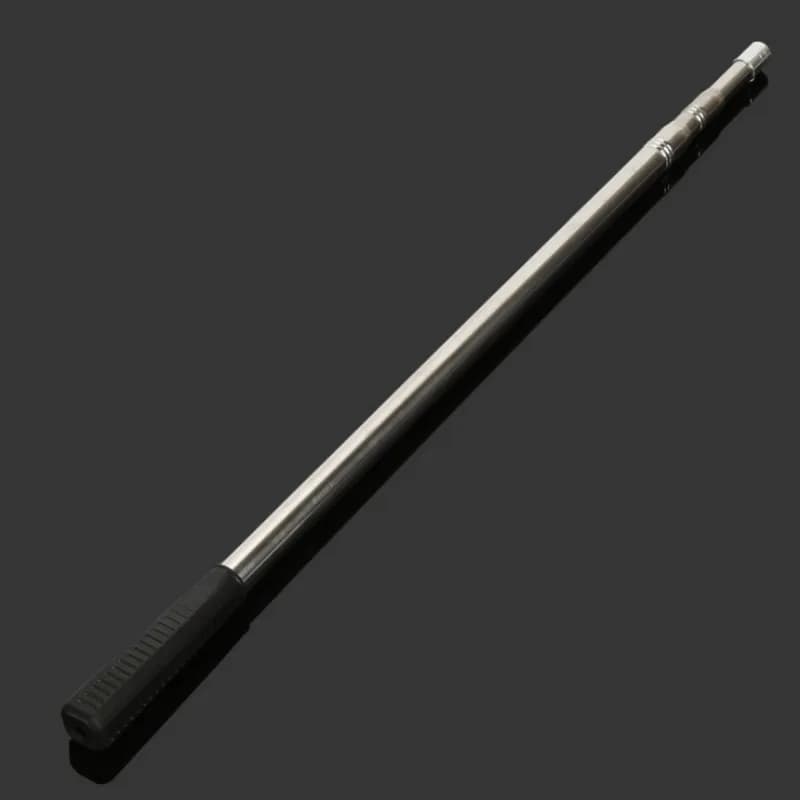 3 Sections Telescopic Fishing Net Pole Stainless Steel 8mm Screw Interface Fishing Landing Net Pole Adjustable Length
