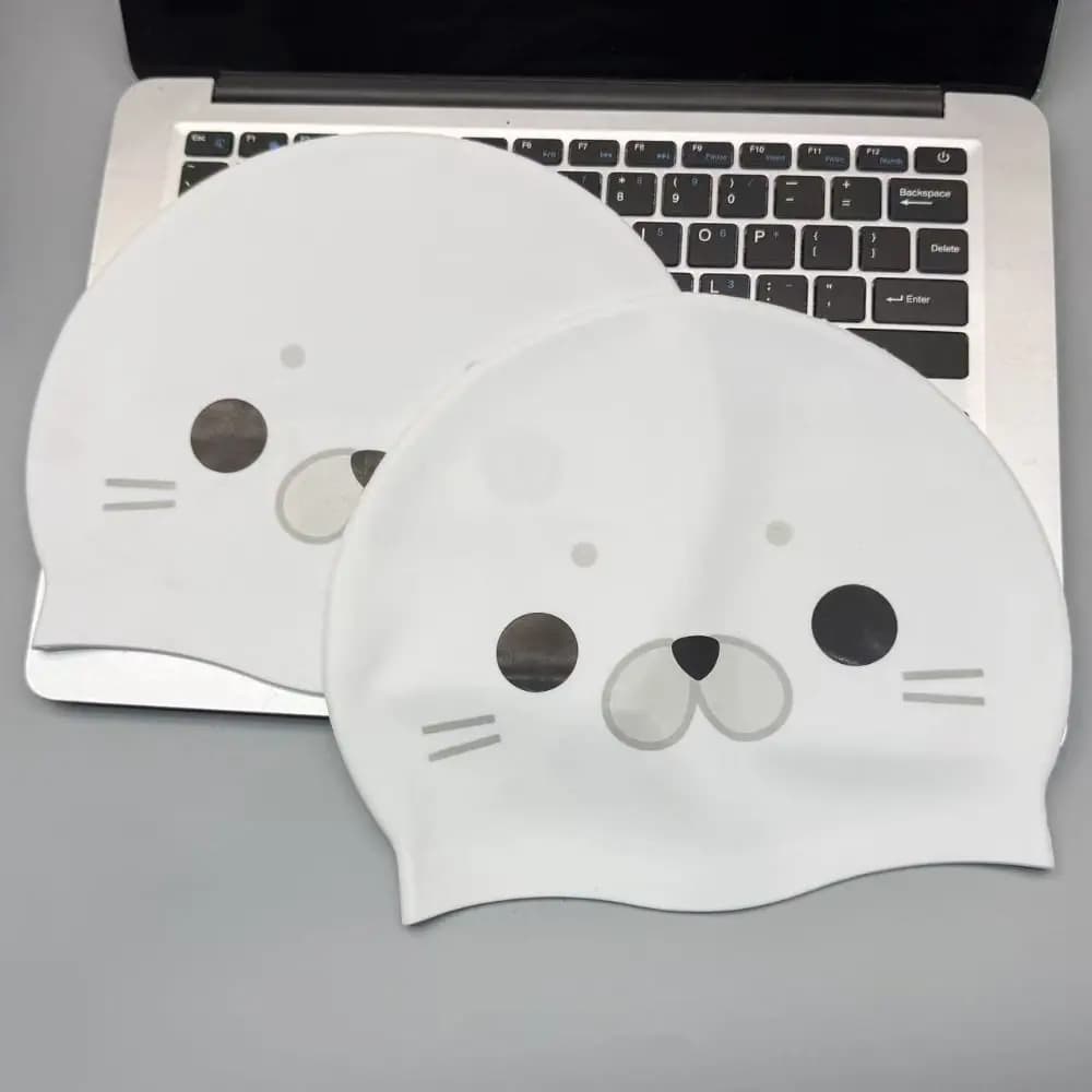 Waterproof Seal Swim Cap Ear Protection Comfortable Silicone Swimming Hat Non-Slip Elastic Cartoon Swim Cap For Adults