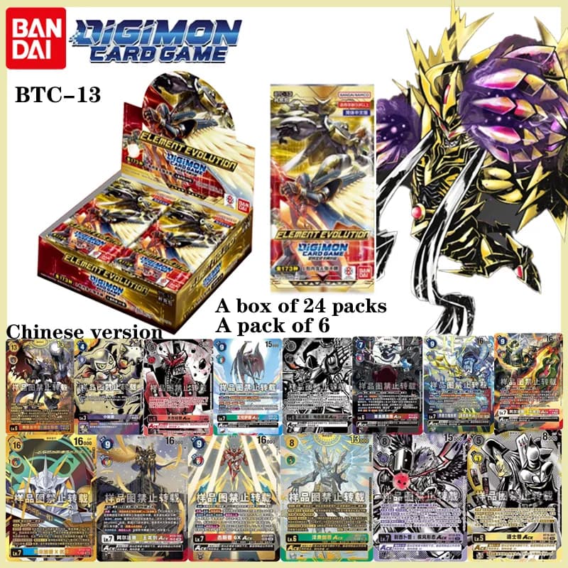 Hot Ufficiale Bandai Digimon TCG Card Pack BTC-13 Evoluzione Elementale Royal Knights Versione Cinese Collezione Gioco Regalo per I Bambini