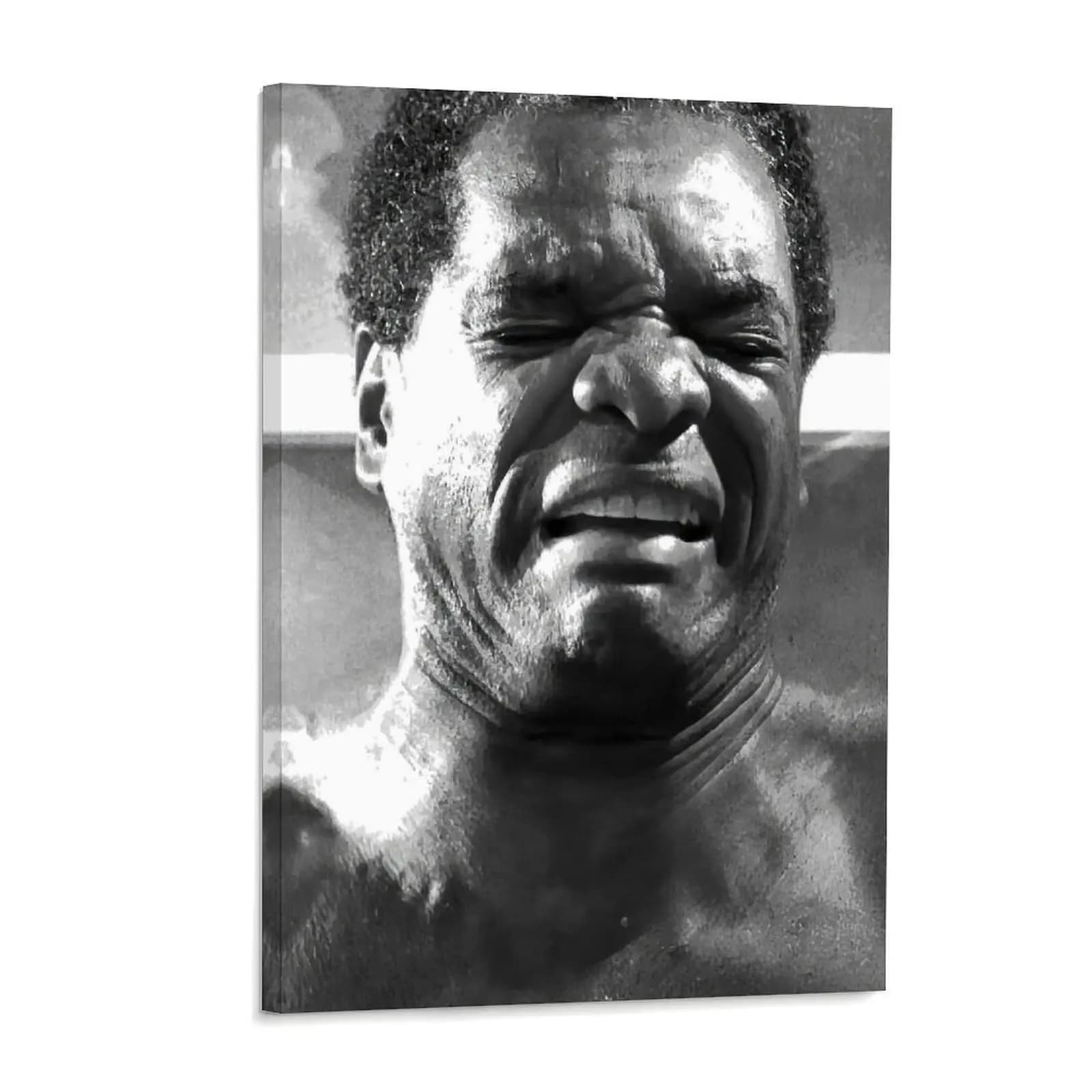 Black And White Expressive Man Face Portrait Poster Modern Canvas Wall Art Posters Painting Decoration for Home Bedroom Dorm Bathroom Decor Gift
