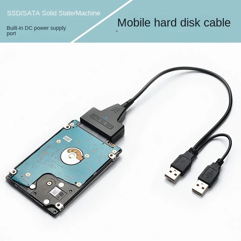 Cavo SATA per laptop SSD Adattatore USB 3.0 per disco rigido esterno HDD desktop da 2,5 pollici con porta di alimentazione per Mac OS, per Windwos