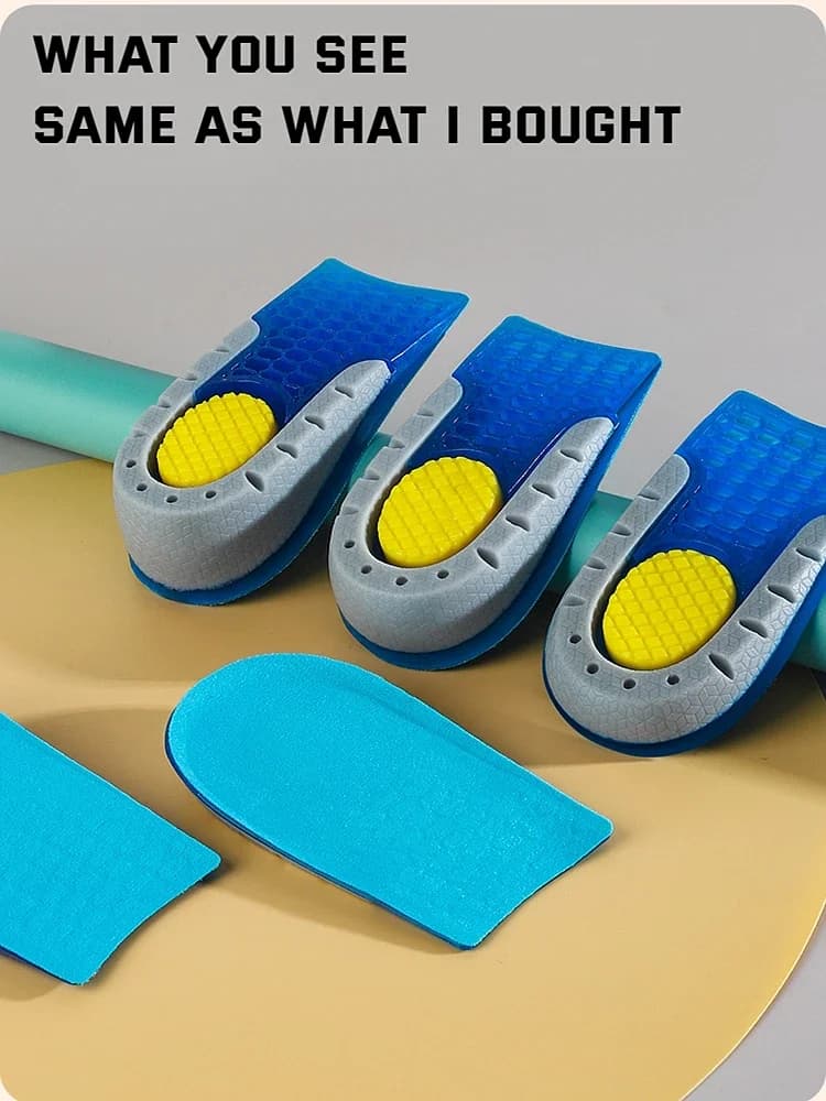 1 paio di scarpe in gel soletta per piedi solette in silicone invisibili per aumentare l'altezza cuscinetti per scarpe antiscivolo uomo assorbimento degli urti suola per scarpe