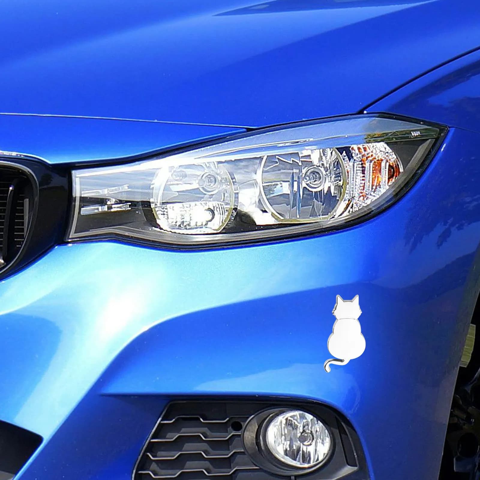 Adesivo 3D in Metallo a Forma di Gatto per Auto, Impermeabile, Decorazione Carina per Esterni e Interni di Veicoli, Paraurti, Porte, Moto e Camion