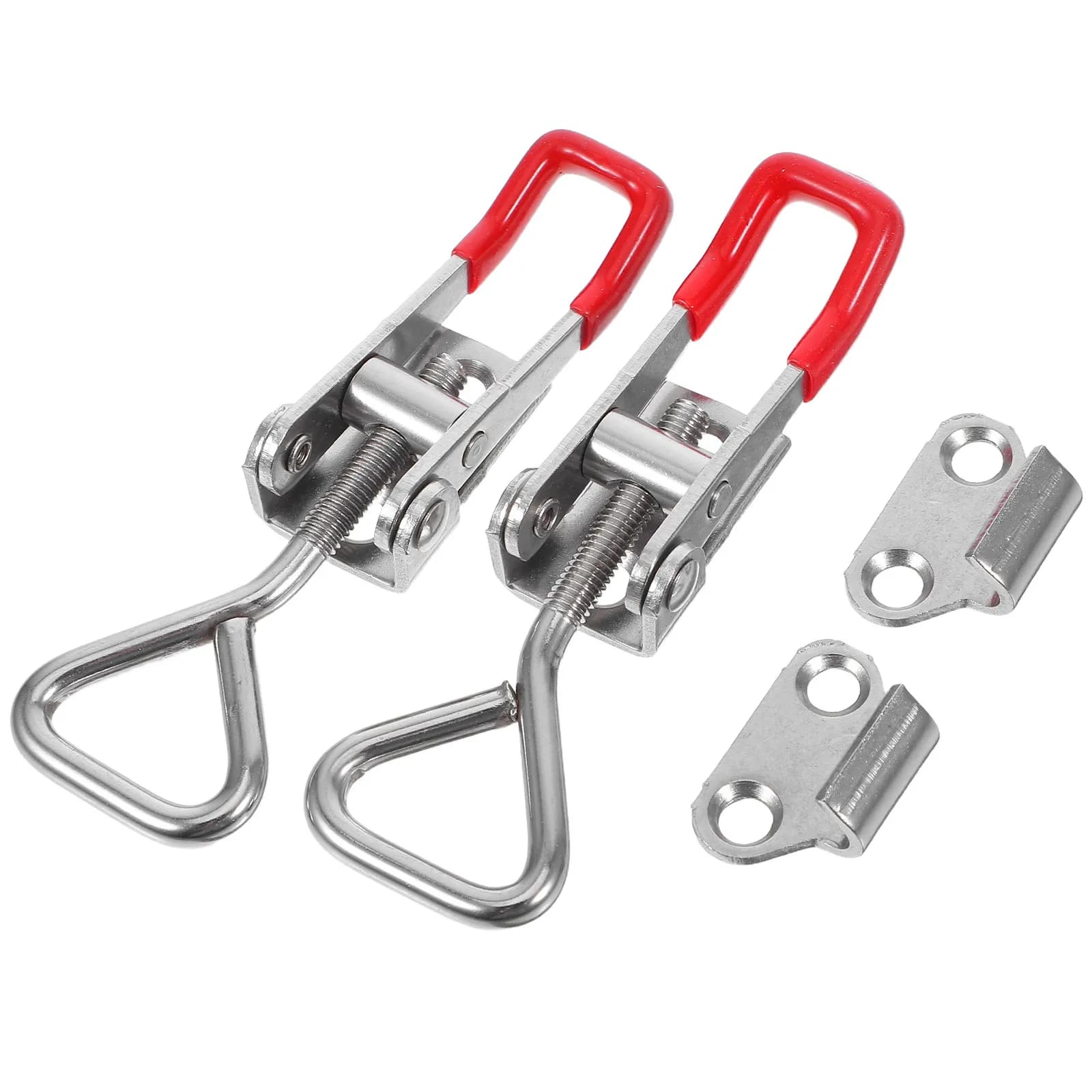 2 Pezzi Chiusura a Cerniera in Acciaio Inossidabile, Morsetto Regolabile per Porte, Armadietti, Contenitori, Valigie, Casse in Legno, Casa e Ufficio