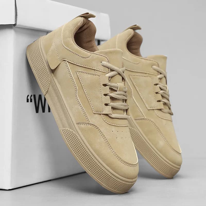 Nuove Sneakers Casual da Uomo in Pelle Scamosciata 2026 - Eleganti Scarpe Basse Stringate per l'Uso Quotidiano e lo Stile Street Fashion