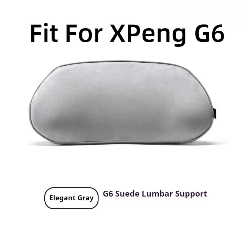 Cuscino Lombare e Poggiatesta in Memory Foam Scamosciato per Auto XPeng G6 / XiaoPeng G6 - Comfort Interno