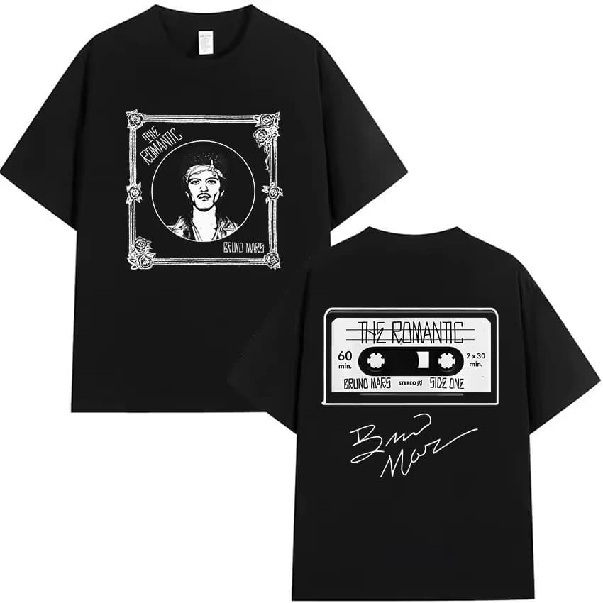 Bruno Mars "Romantic Journey" 2026 Edition Printed T-Shirt - Men's Casual Fashion Cotton Short-Sleeved Boys Girls T-Shirts