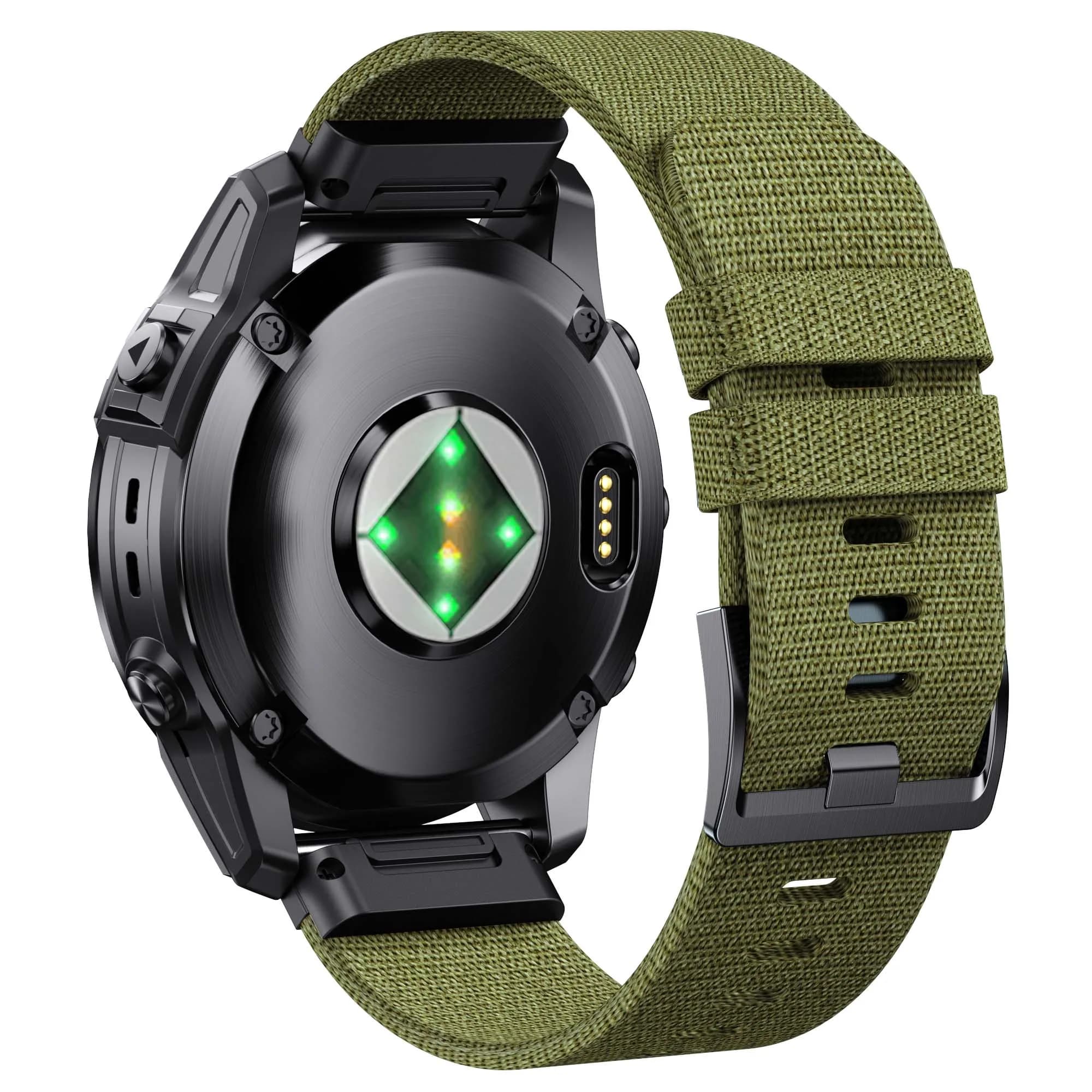 22 26MM Jacquard Nylon Watchband Strap for Garmin Fenix 7/7Pro/7X/6X/6 Pro/5X/5 Plus/6/Epix/Instinct Replaceable Bracelet
