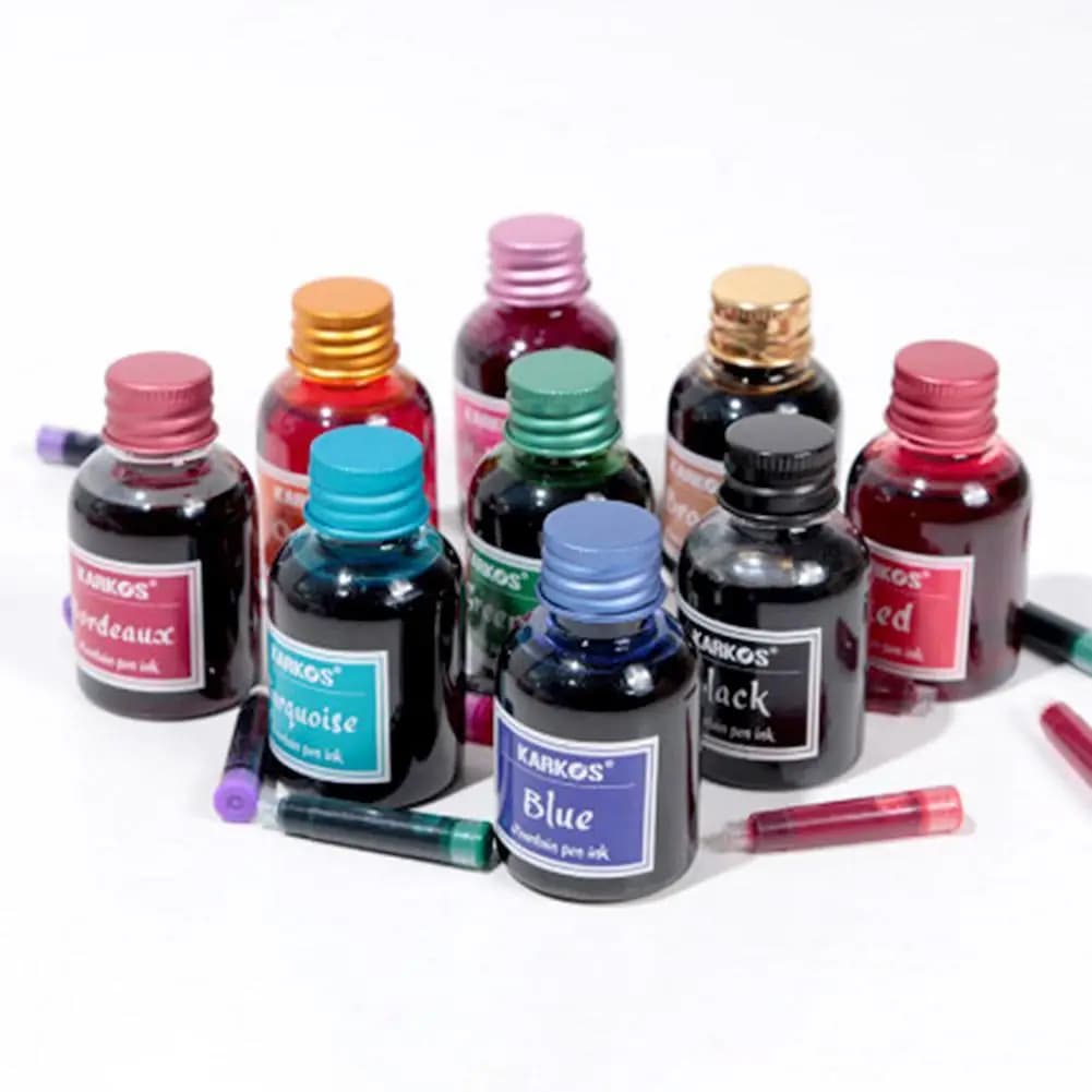 30Ml Pure Colorful Fountain Pen Ink Universal Refill Ink Stationery School Brand New Product Peace And Happiness