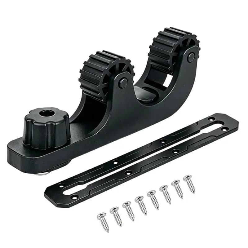 【Price Drop !!】For Kayak Track Mount For Kayak Fishing, Canoe- Paddle Holder With 9-Inch Extension Rail Base Saves Space