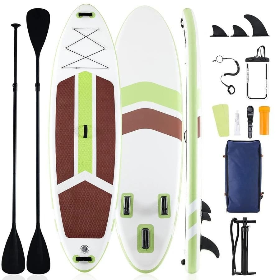 Tavola da Stand Up Paddle Gonfiabile con Accessori Premium, Pagaia 2 in 1, Design Ampio e Stabile, Ponte Antiscivolo Comfort