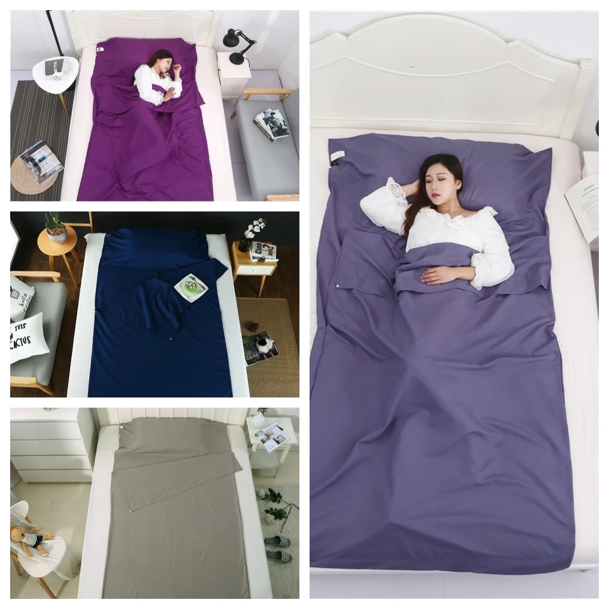Ultralight Portable Outdoor Camping Hiking Hotel Liner Single Foldable Travel Lightweight Bedding Bag